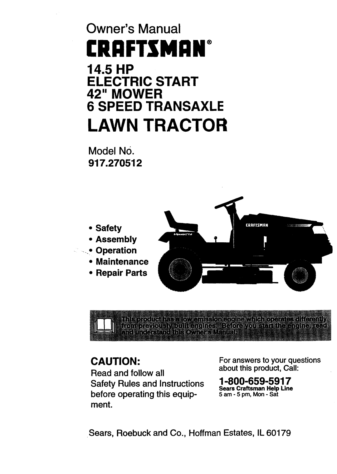 Craftsman 917.270512 owner manual Raftzman + 