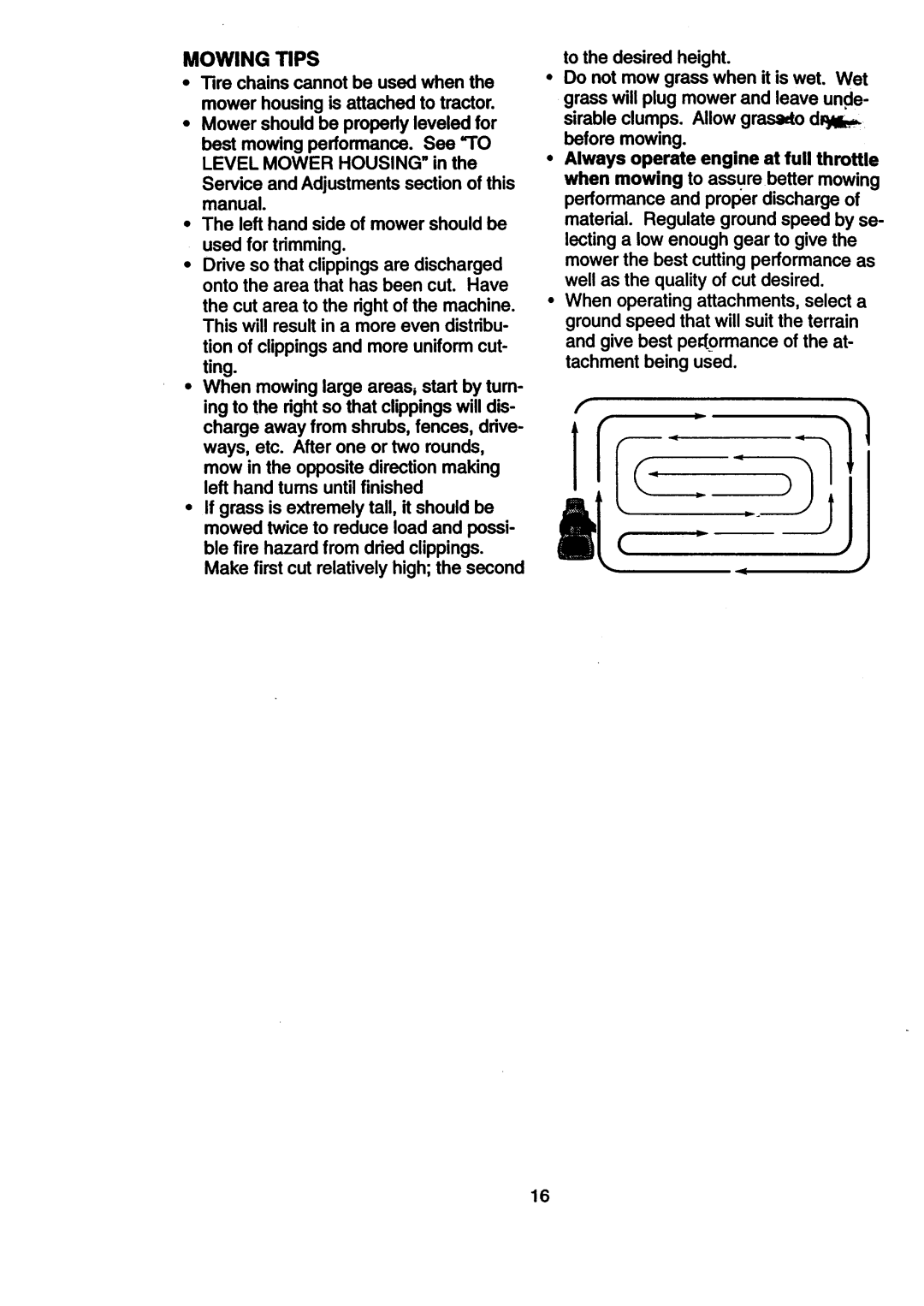 Craftsman 917.270512 owner manual Mowing Tips 