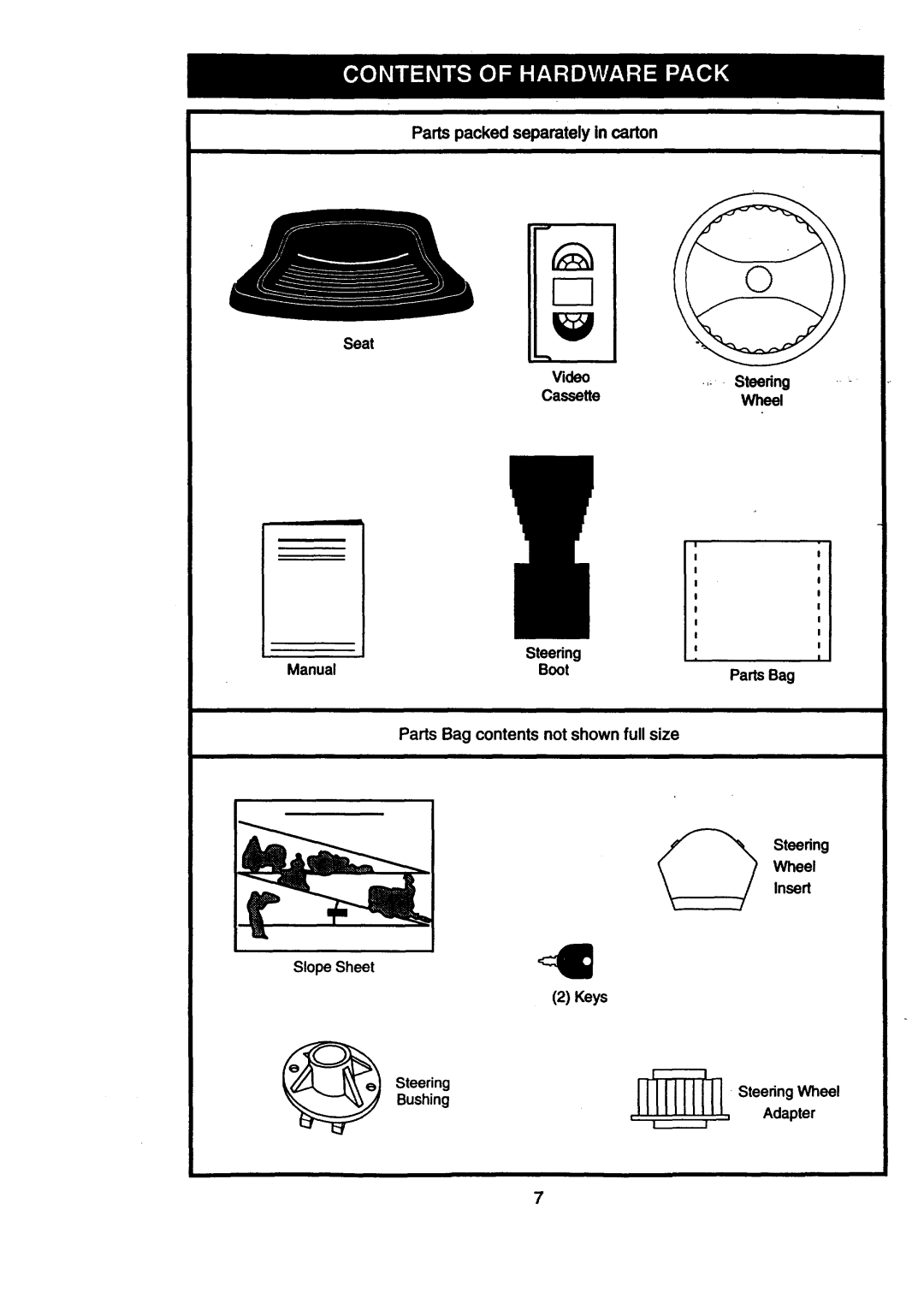 Craftsman 917.270512 owner manual Parts packed separately in carton 