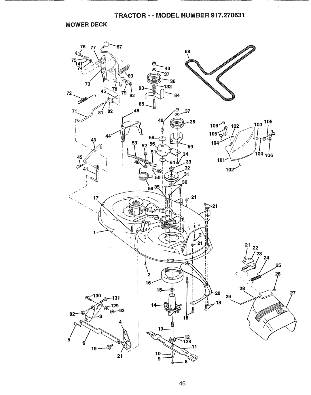 Craftsman 917.270631 owner manual Tractor - Model NUiVIBER 