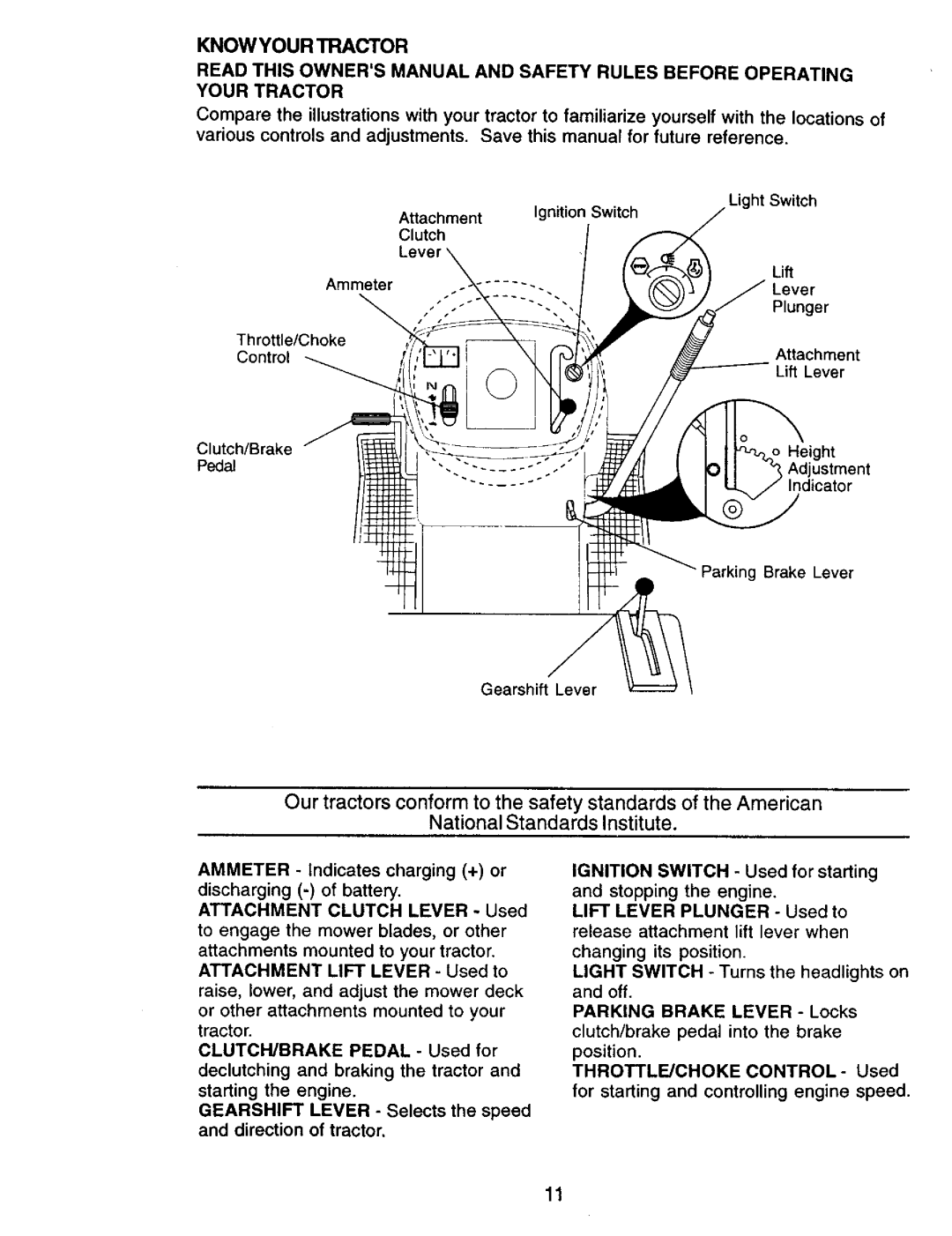 Craftsman 917.270732 owner manual Knowyour Tractor 