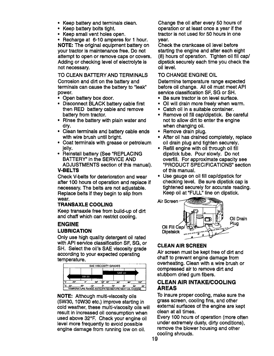 Craftsman 917.270752 owner manual Engine 