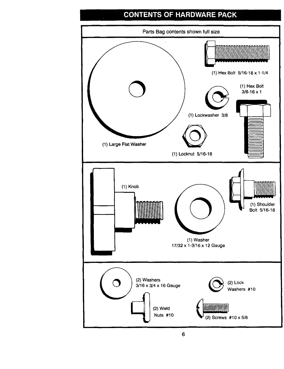 Craftsman 917.270822 owner manual x Hex Bolt Lackwasher 3/8 Large Flat Washer, 16 x 3/4 x 16 Gauge Lock 