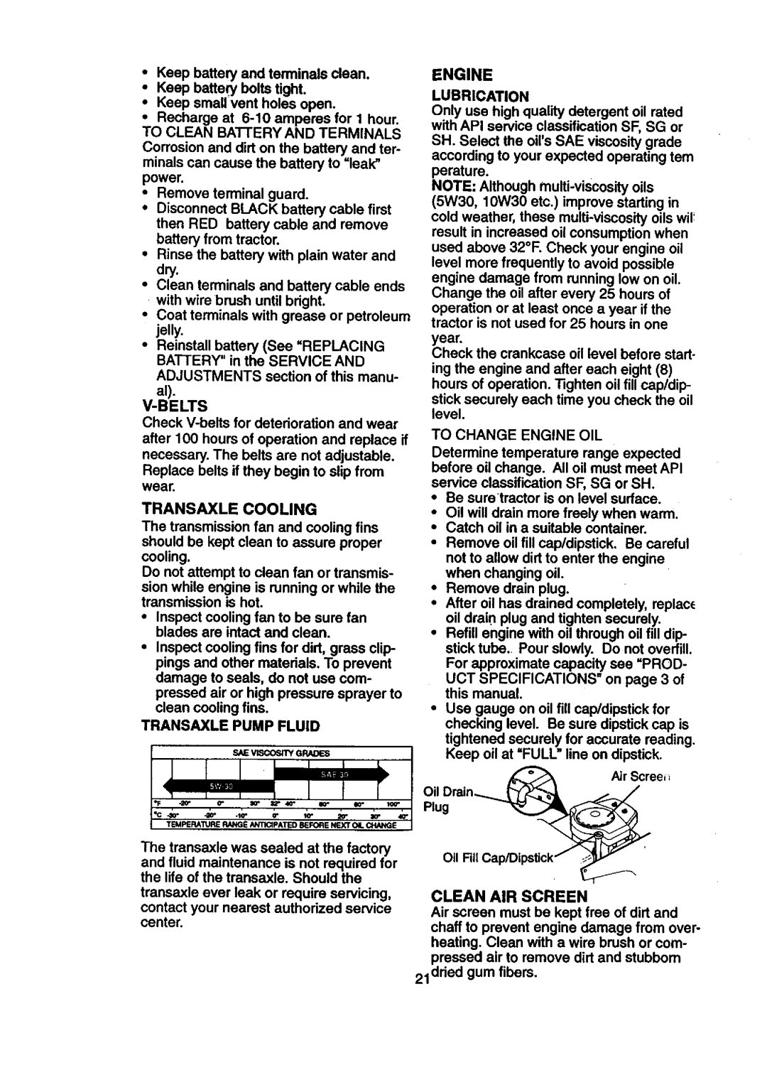 Craftsman 917.27084 manual Engine 