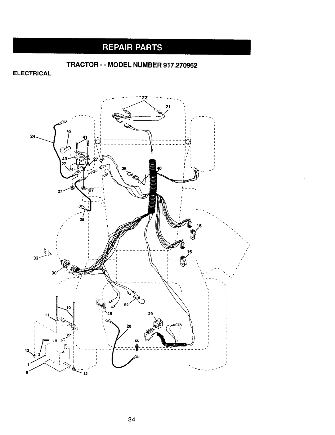 Craftsman 917.270962 owner manual Electrical 