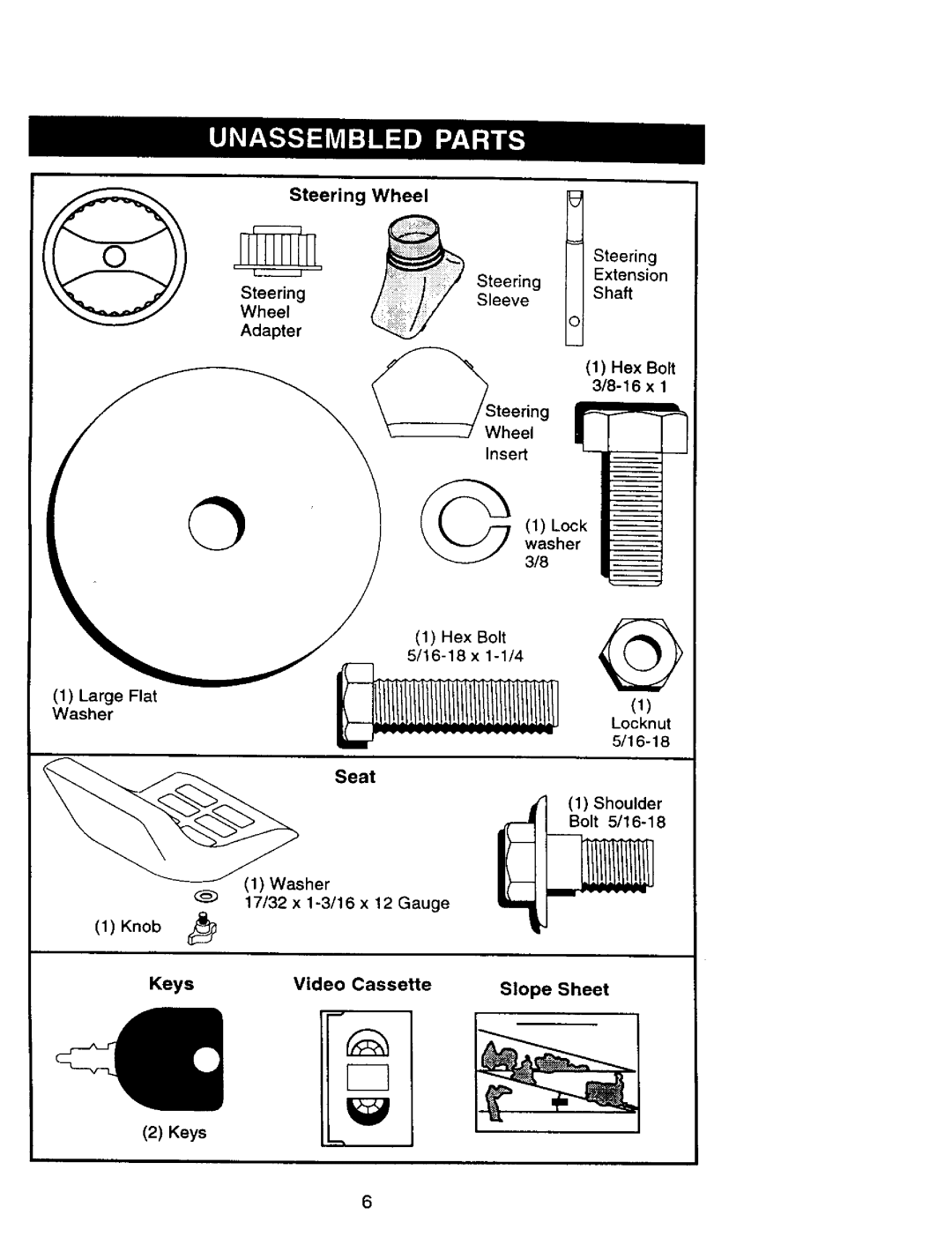 Craftsman 917.270962 owner manual Adapter, Locknut 5/16-18 