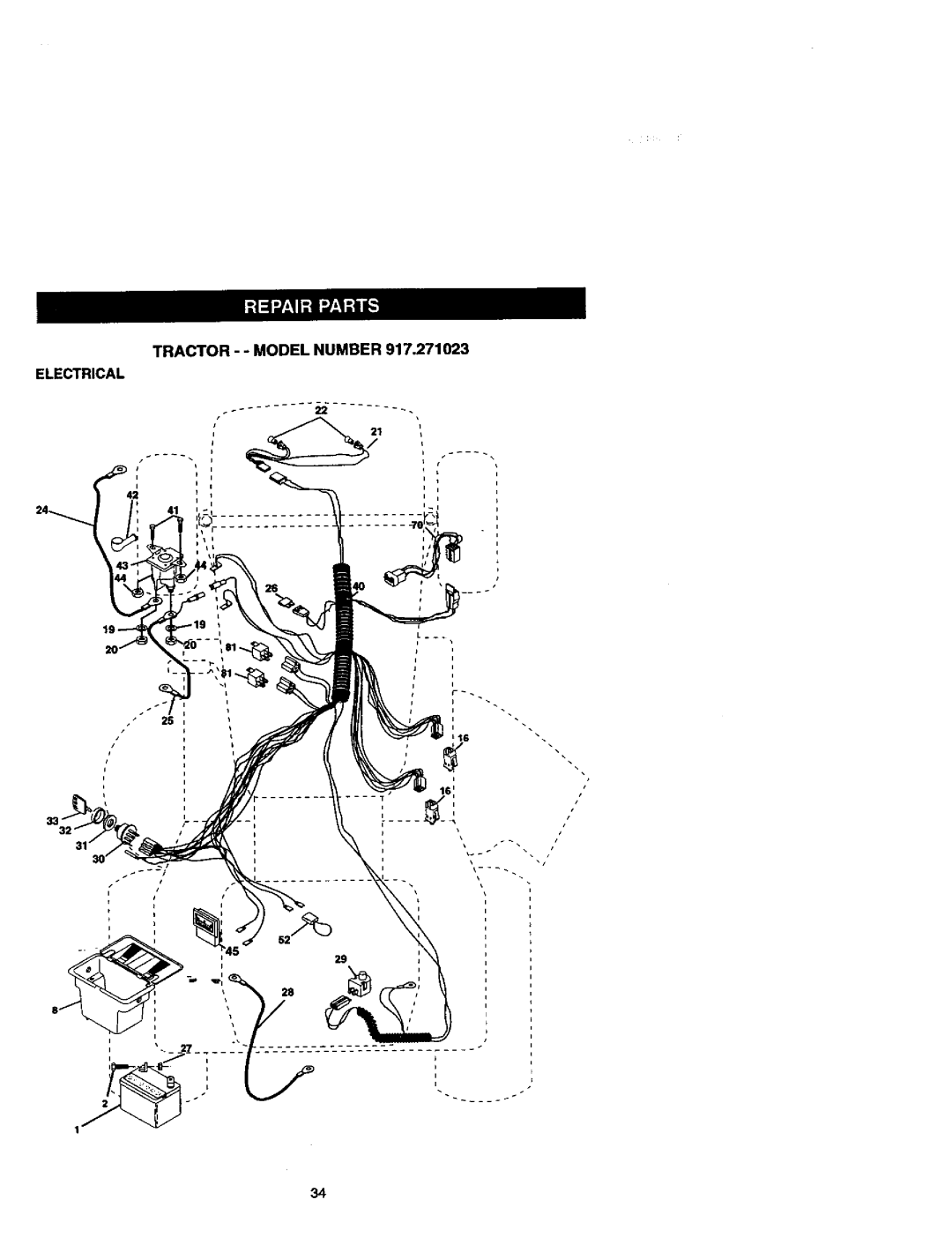 Craftsman 917.271023 manual Electrical 