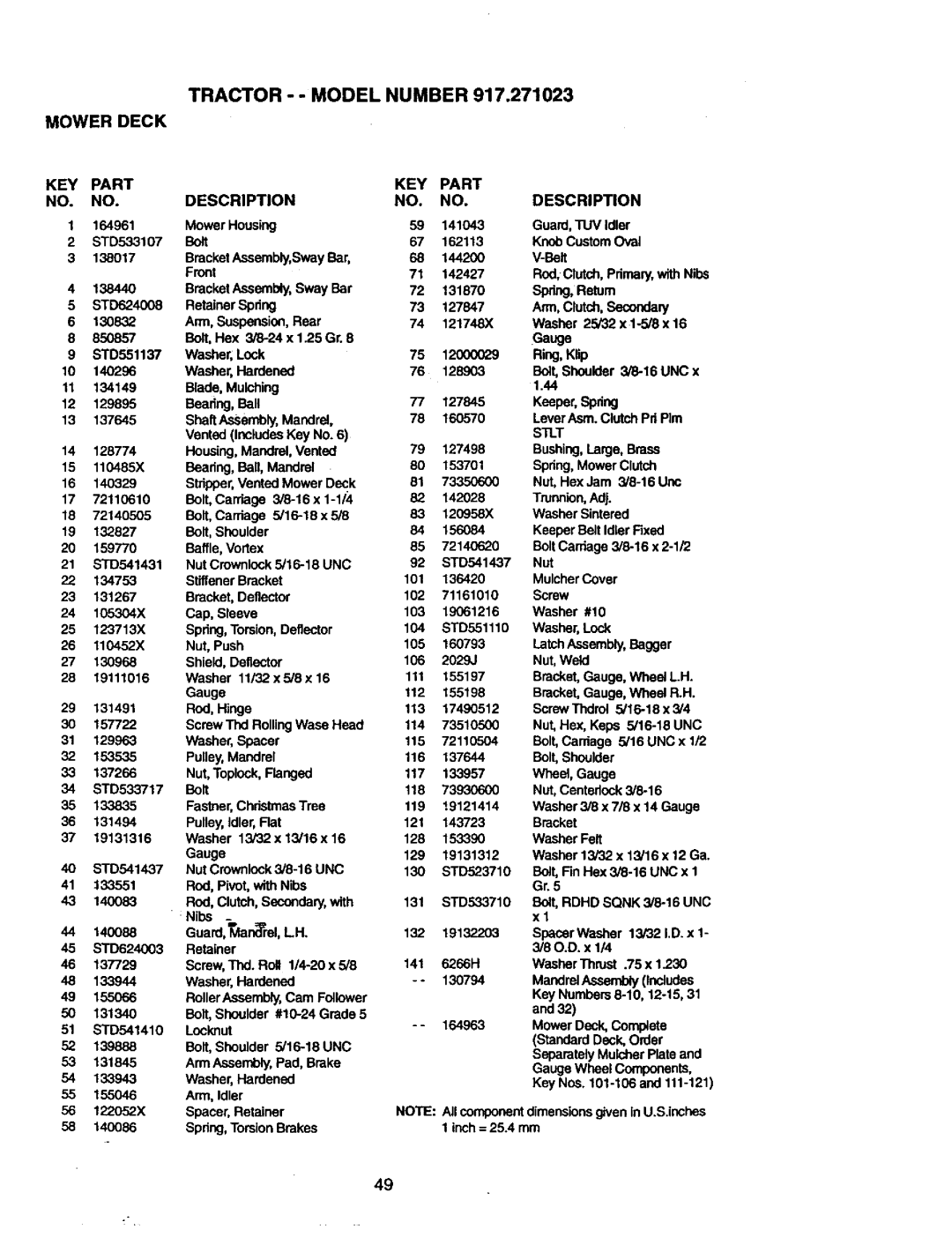 Craftsman 917.271023 manual Stlt 