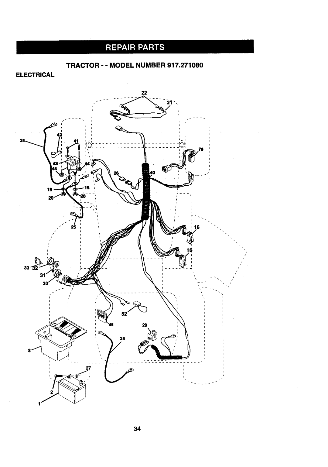 Craftsman 917.27108 owner manual Electrical 