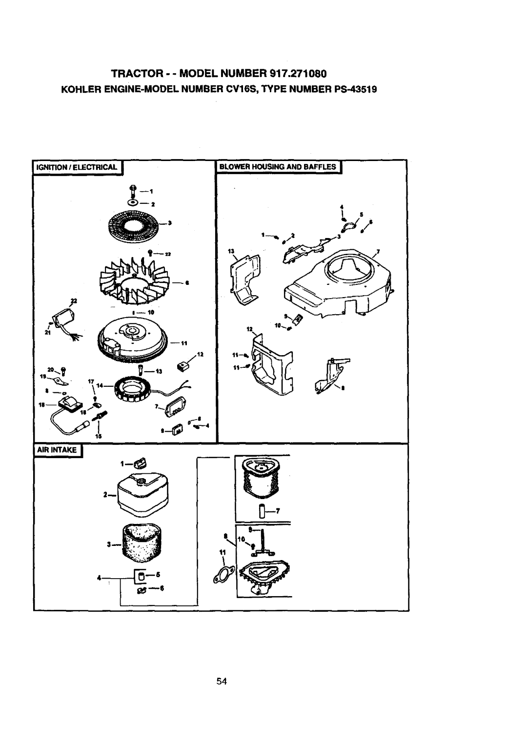 Craftsman 917.27108 owner manual IGNmON I Electrical 