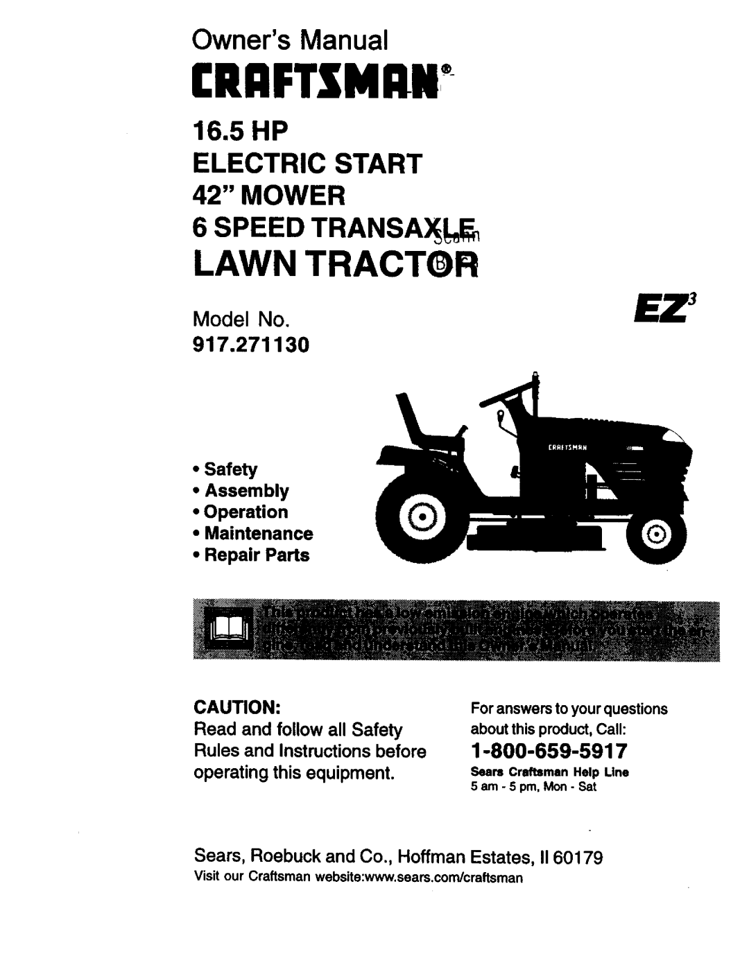 Craftsman 917.27113 owner manual Rrftsmrw 