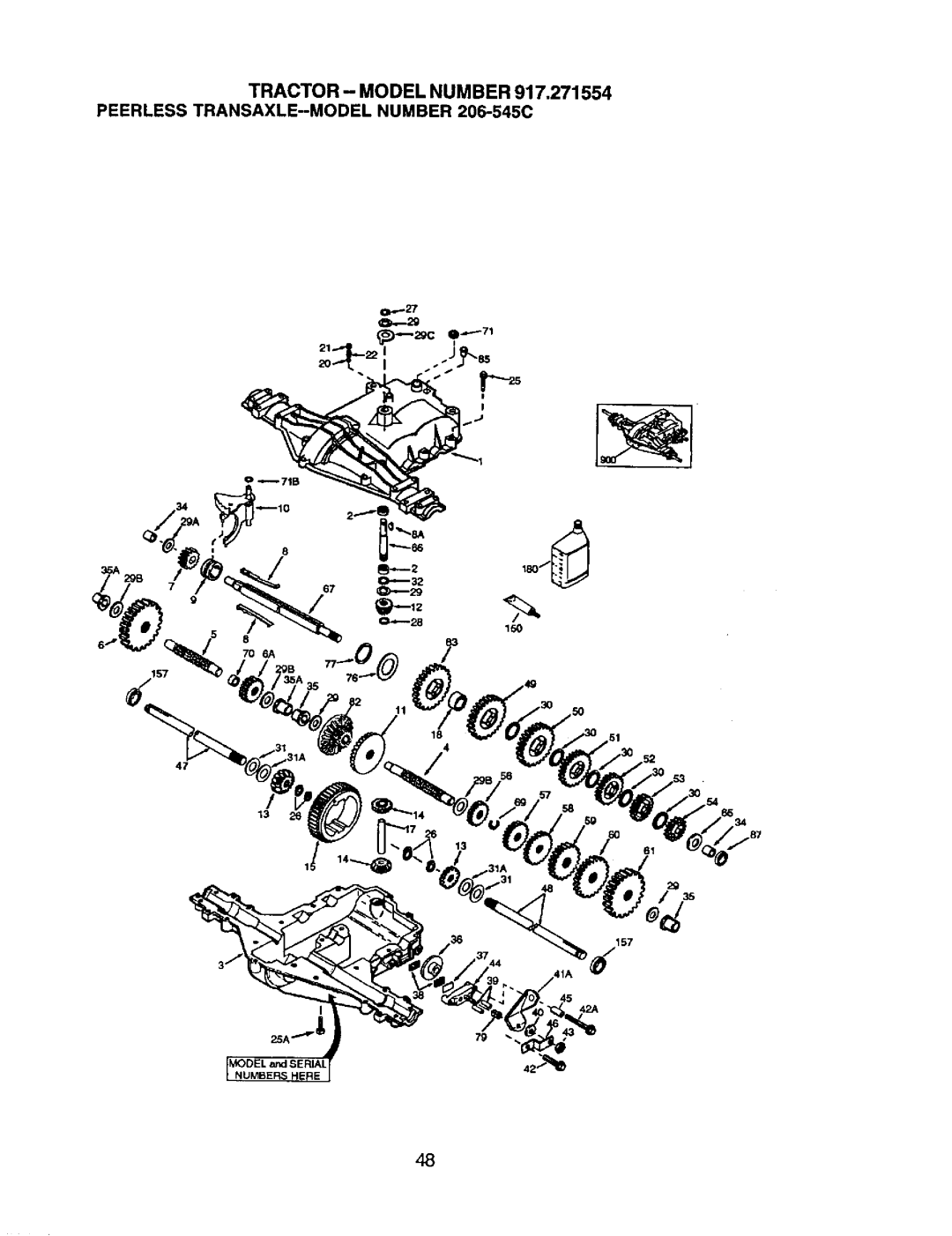 Craftsman 917.271554 owner manual Numbers Here 