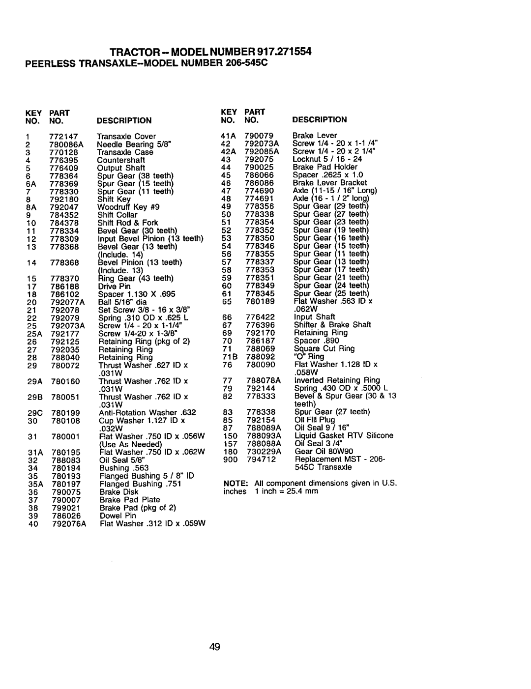 Craftsman 917.271554 owner manual 2625 