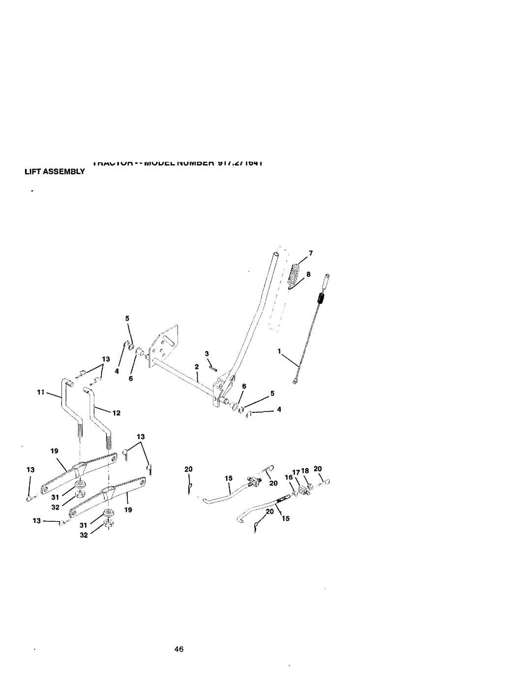 Craftsman 917.271641 owner manual Lift Assembly, 3219 