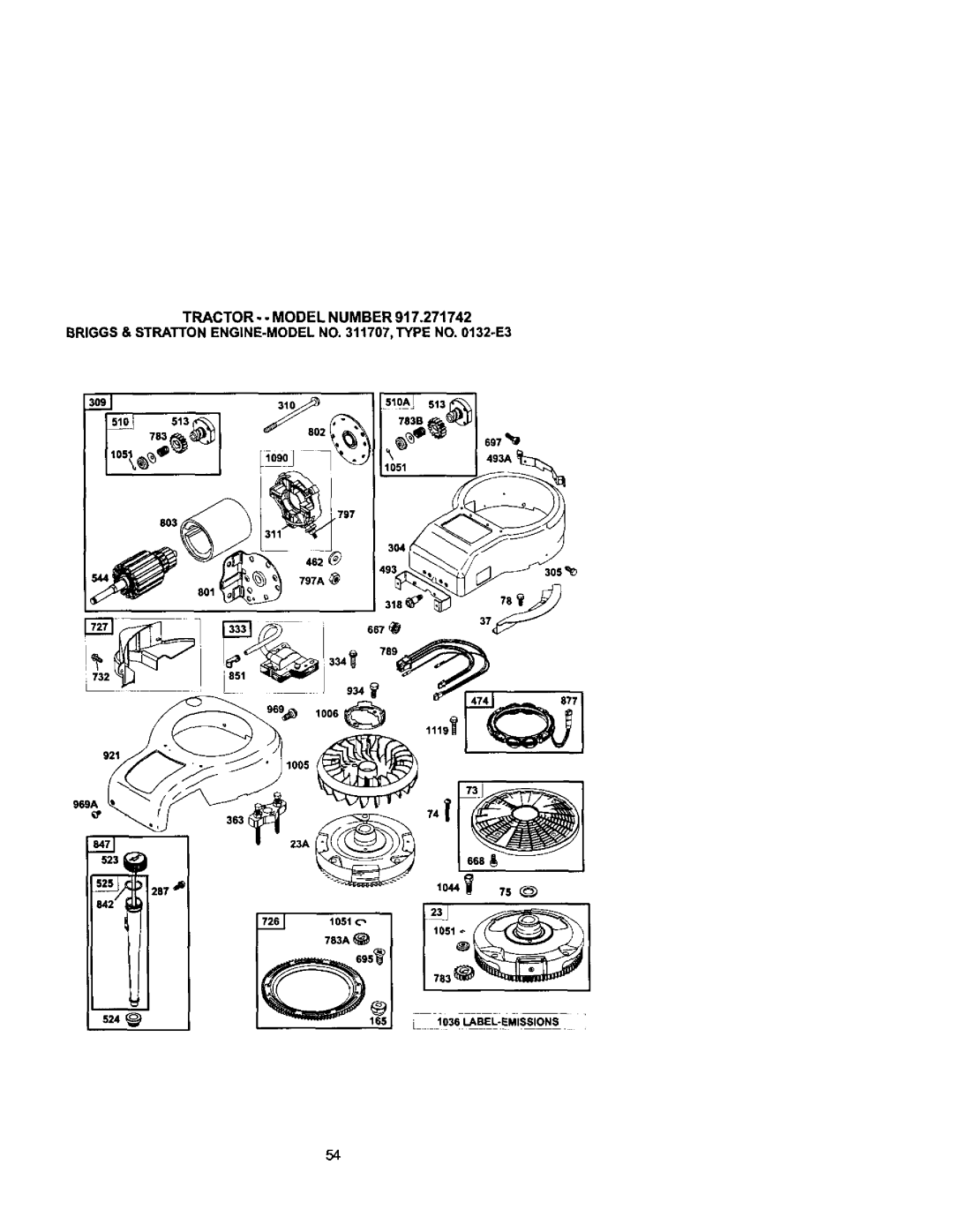 Craftsman 917.271742 owner manual 801 92t 969A 