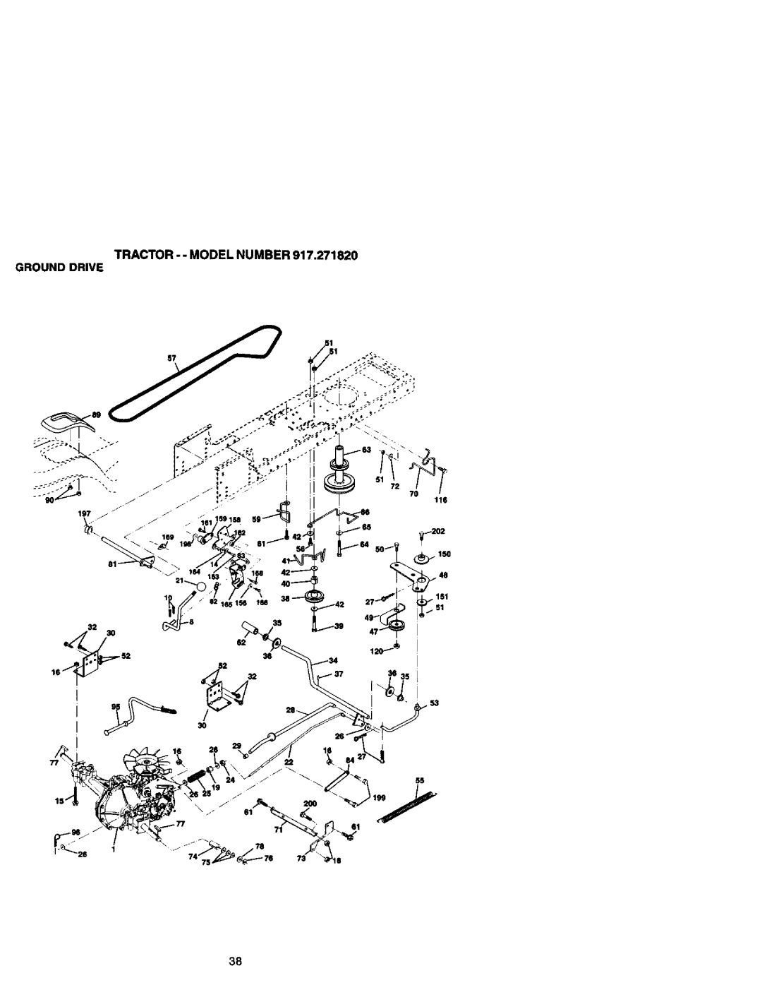 Craftsman manual GROUNDDRIVETRACTOR- MODELNUMBER917.271820 