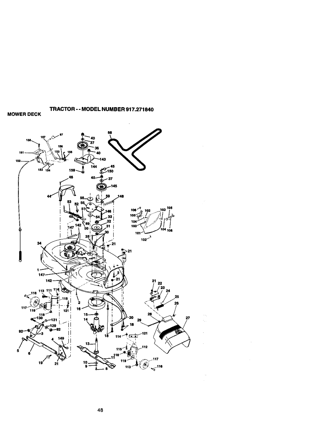 Craftsman 917.27184 owner manual i, Tractor - Model Number Mower Deck 