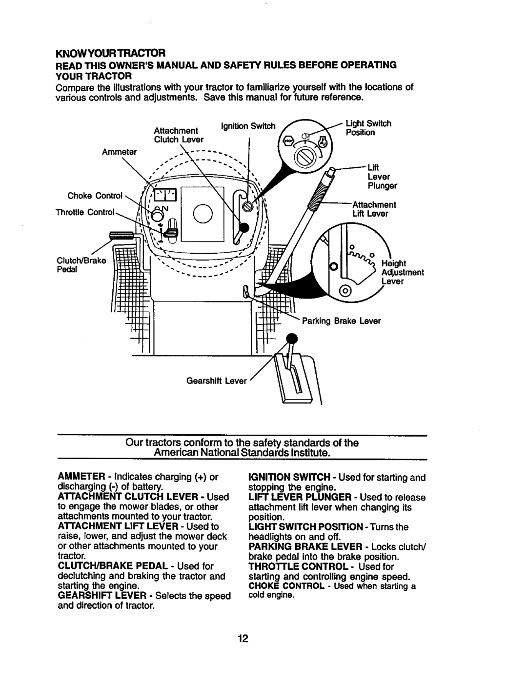 Craftsman 917.27191 owner manual Knowyour Tractor 