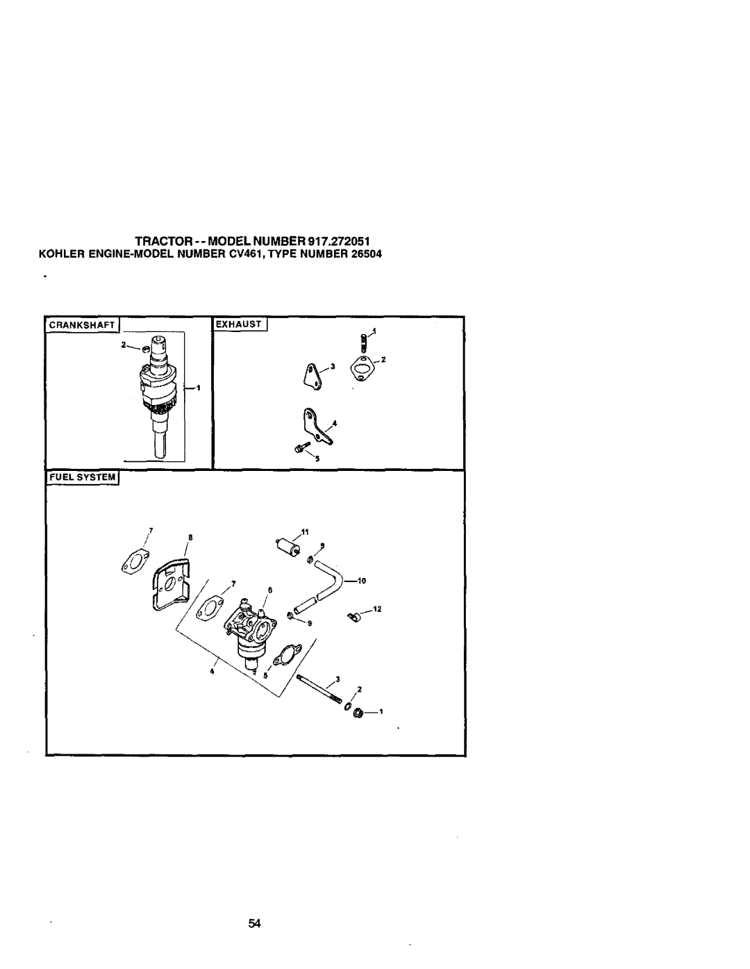 Craftsman 917.272051 owner manual Exhaust J 