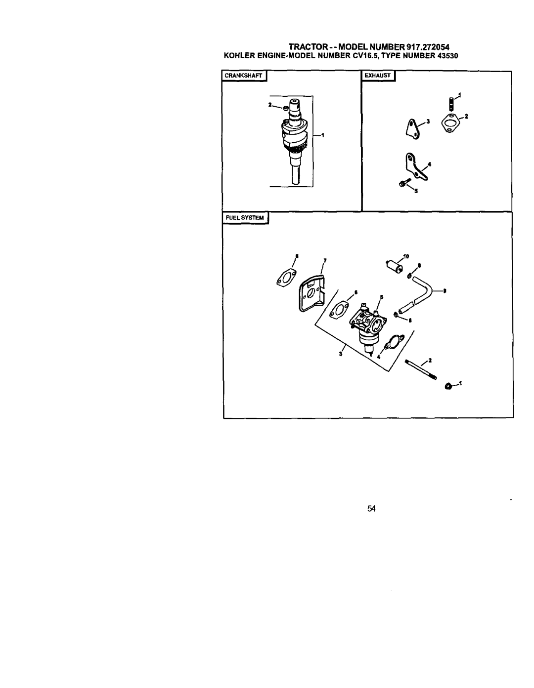 Craftsman 917.272054 owner manual Crankshaft 