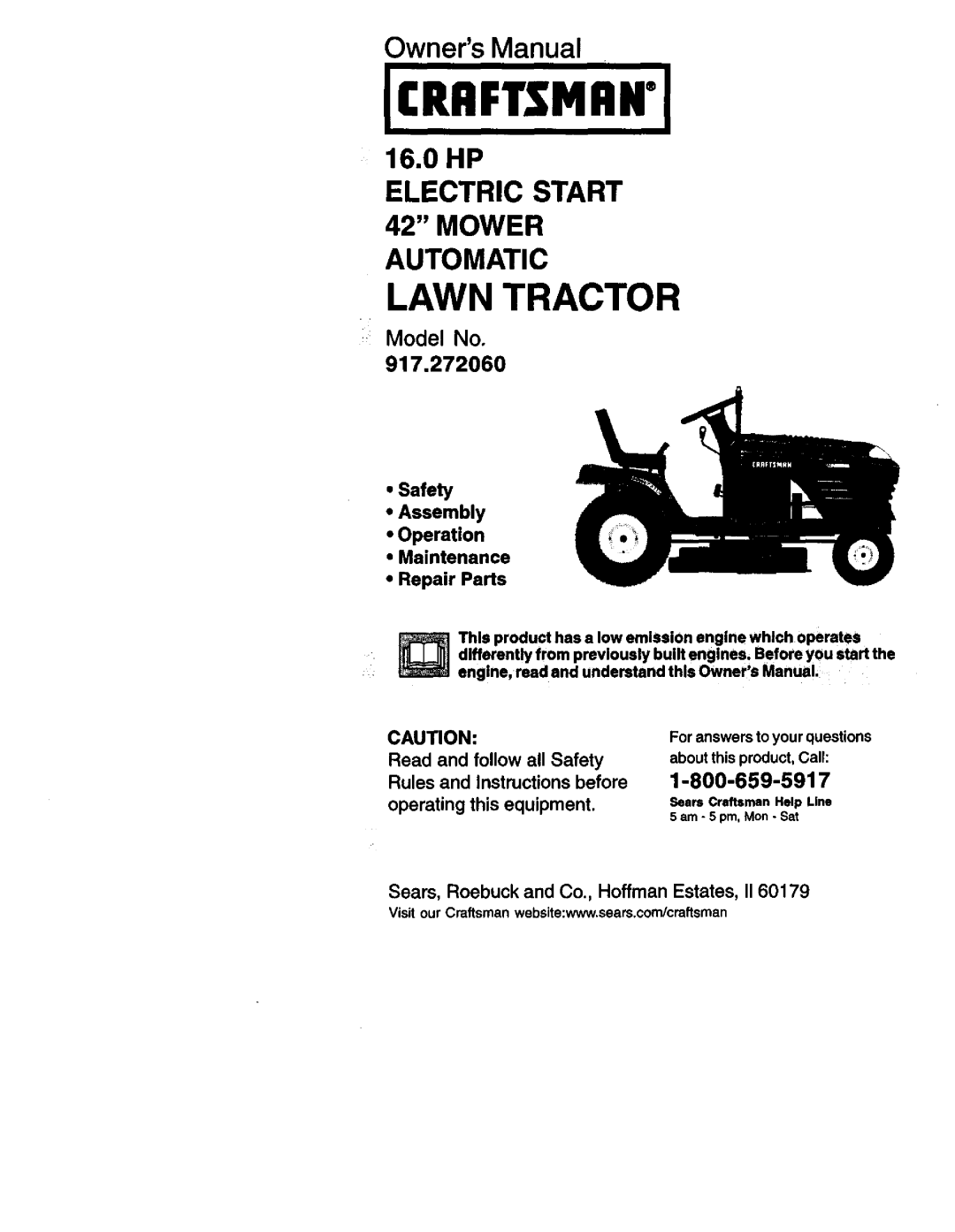 Craftsman 917.27206 owner manual Jcraftsmanj 