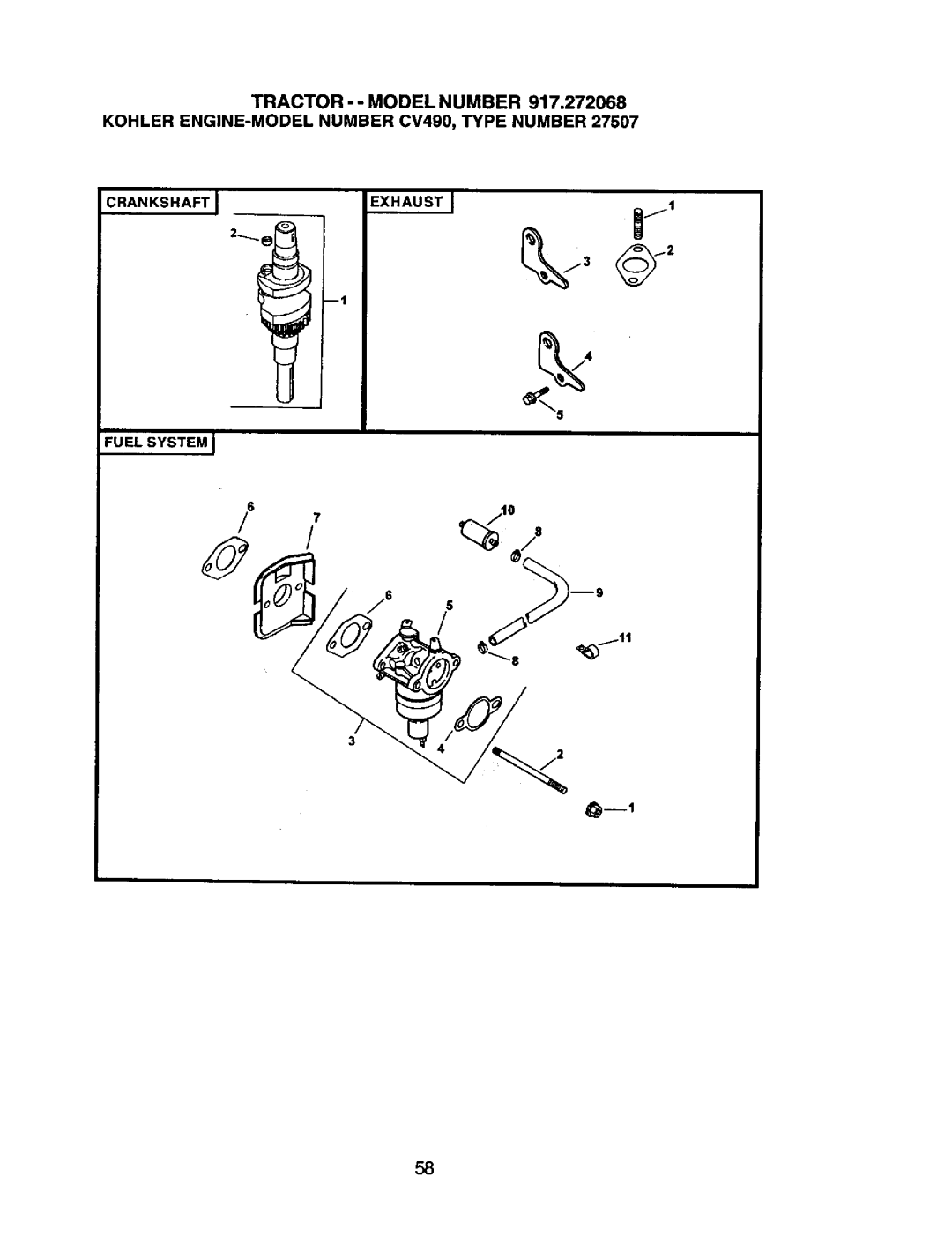 Craftsman 917.272068 owner manual Exhaust 