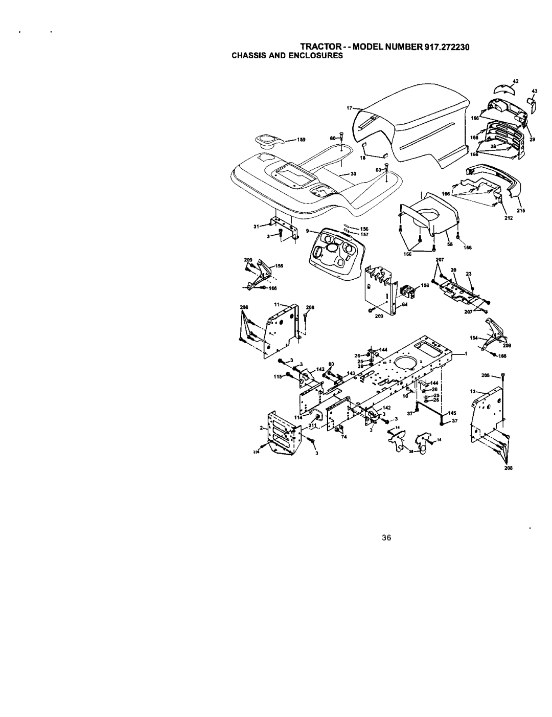 Craftsman owner manual TRACTOR- Model Number 917.272230 Chassis and Enclosures 
