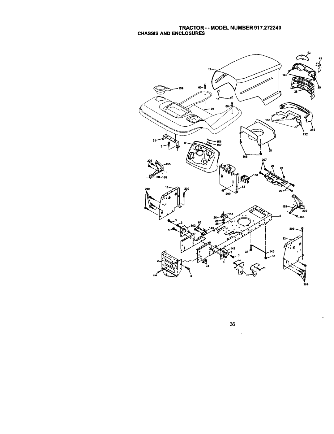 Craftsman manual TRACTOR- -MODELNUMBER917.272240 Chassisandenclosures 