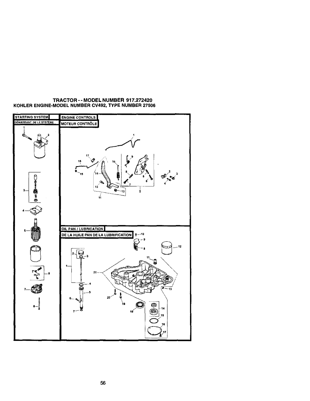 Craftsman 917.27242 owner manual Engine Controls 