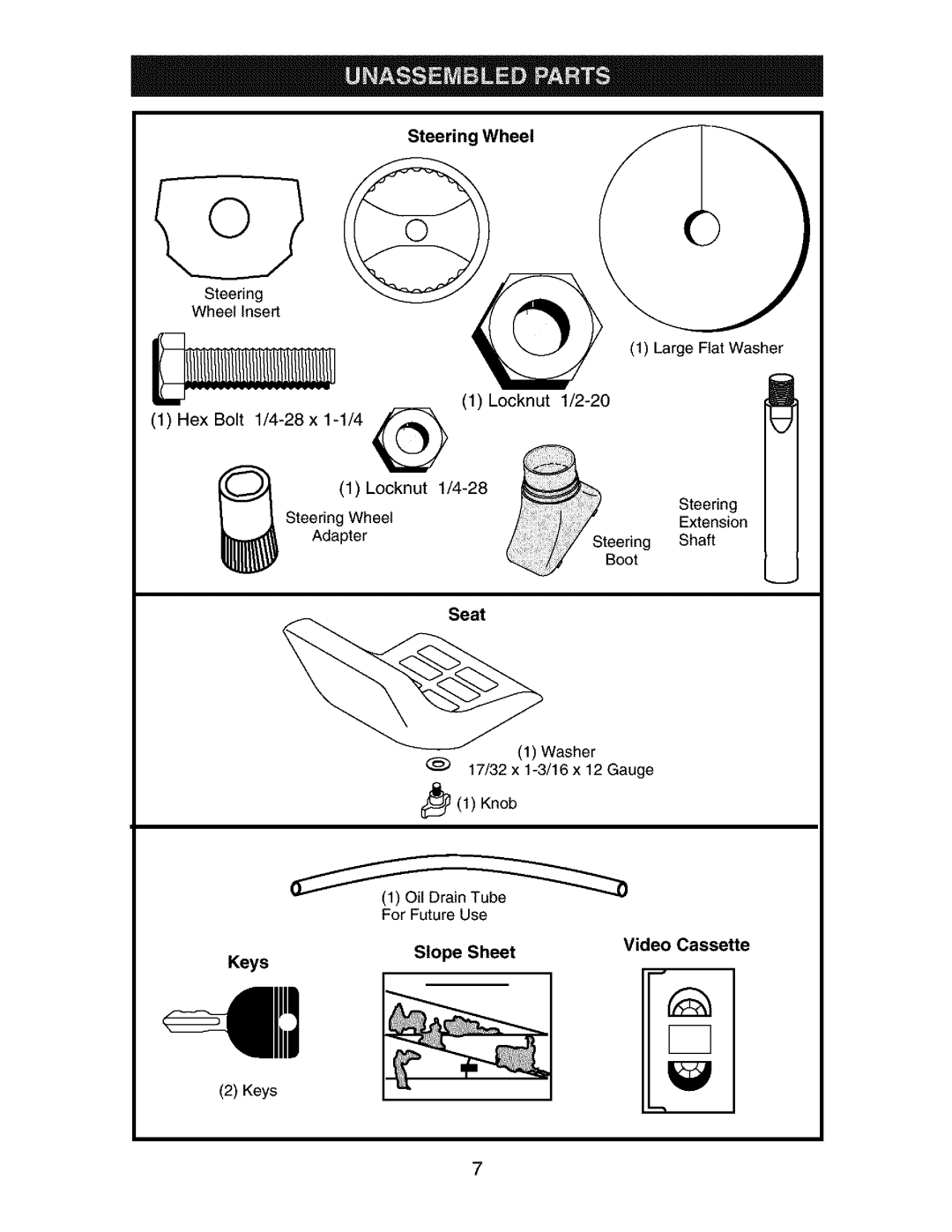 Craftsman 917.273134 owner manual Seat 