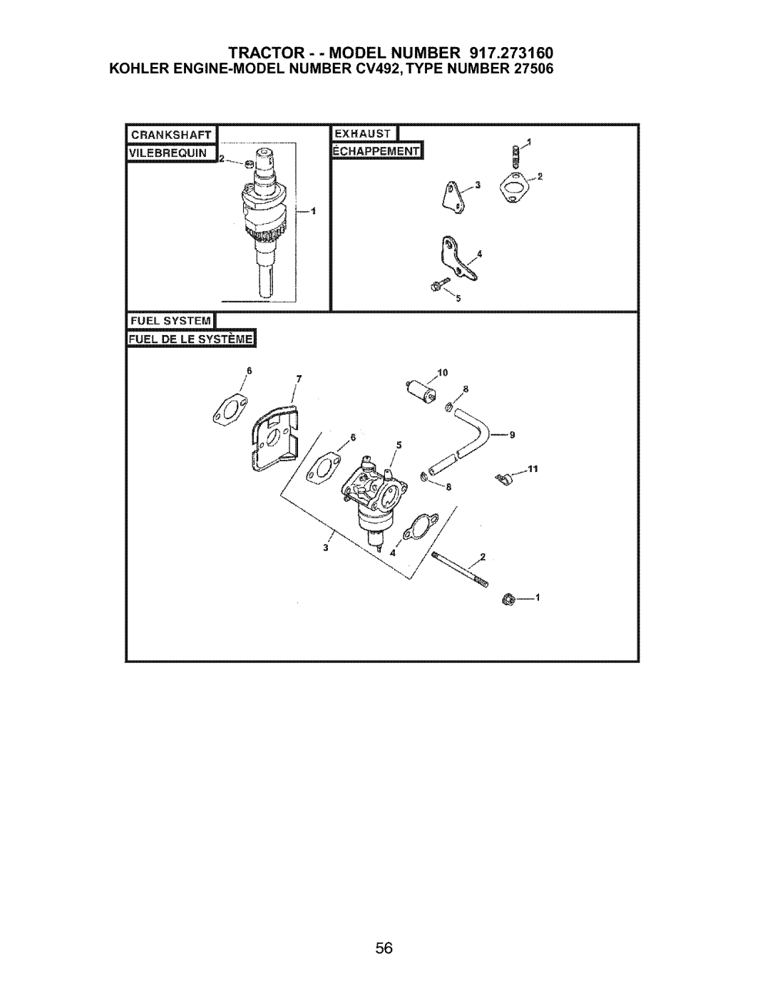 Craftsman 917.27316 owner manual Fuelsystem 