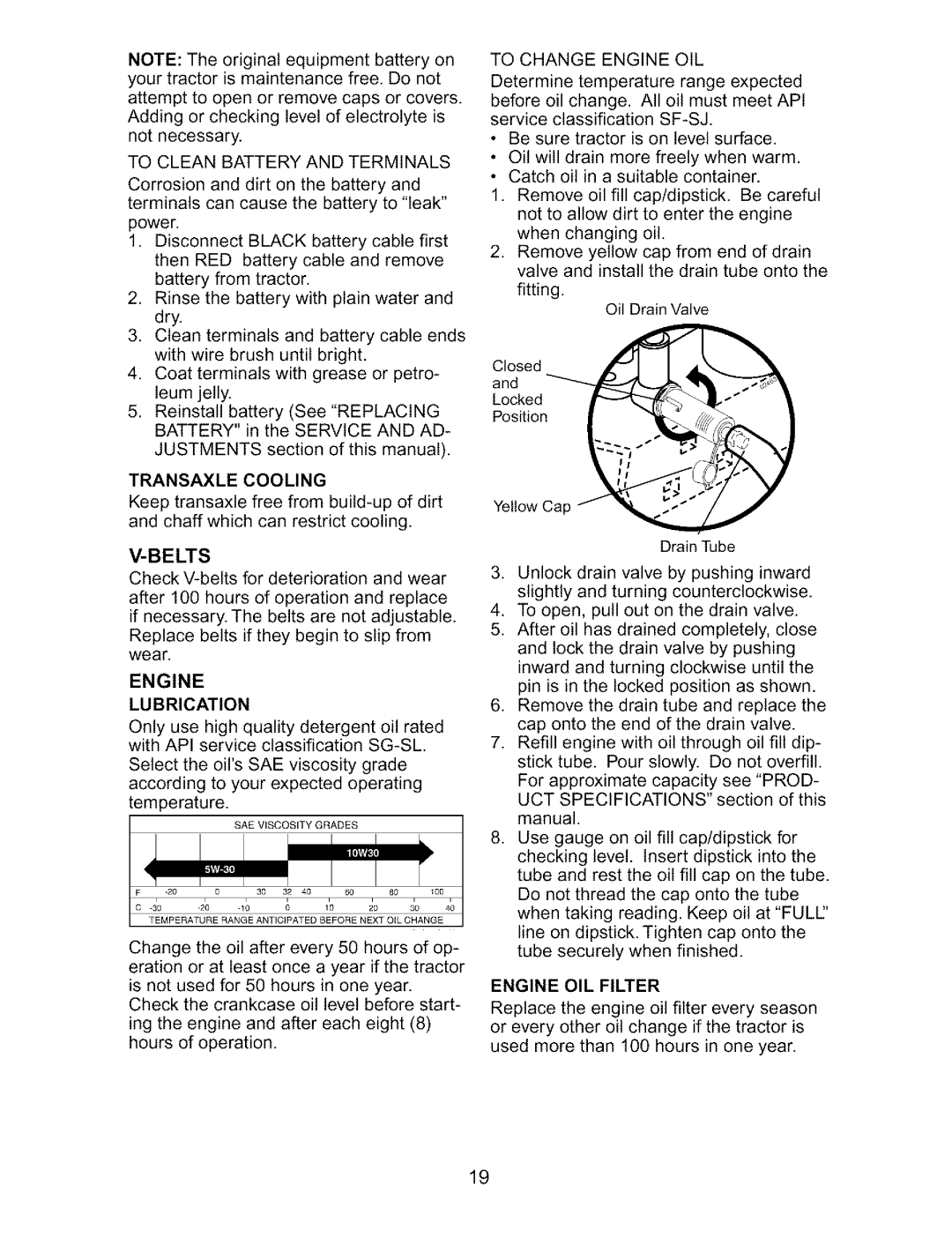 Craftsman 917.27317 owner manual To Cleanbatteryand Terminals 