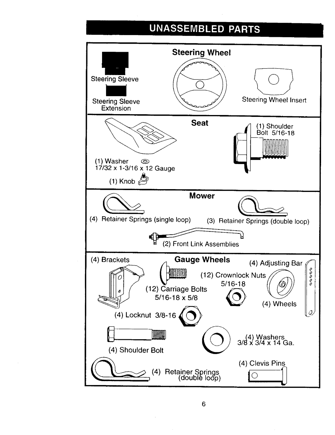 Craftsman 917.273322 owner manual Steering Wheel 