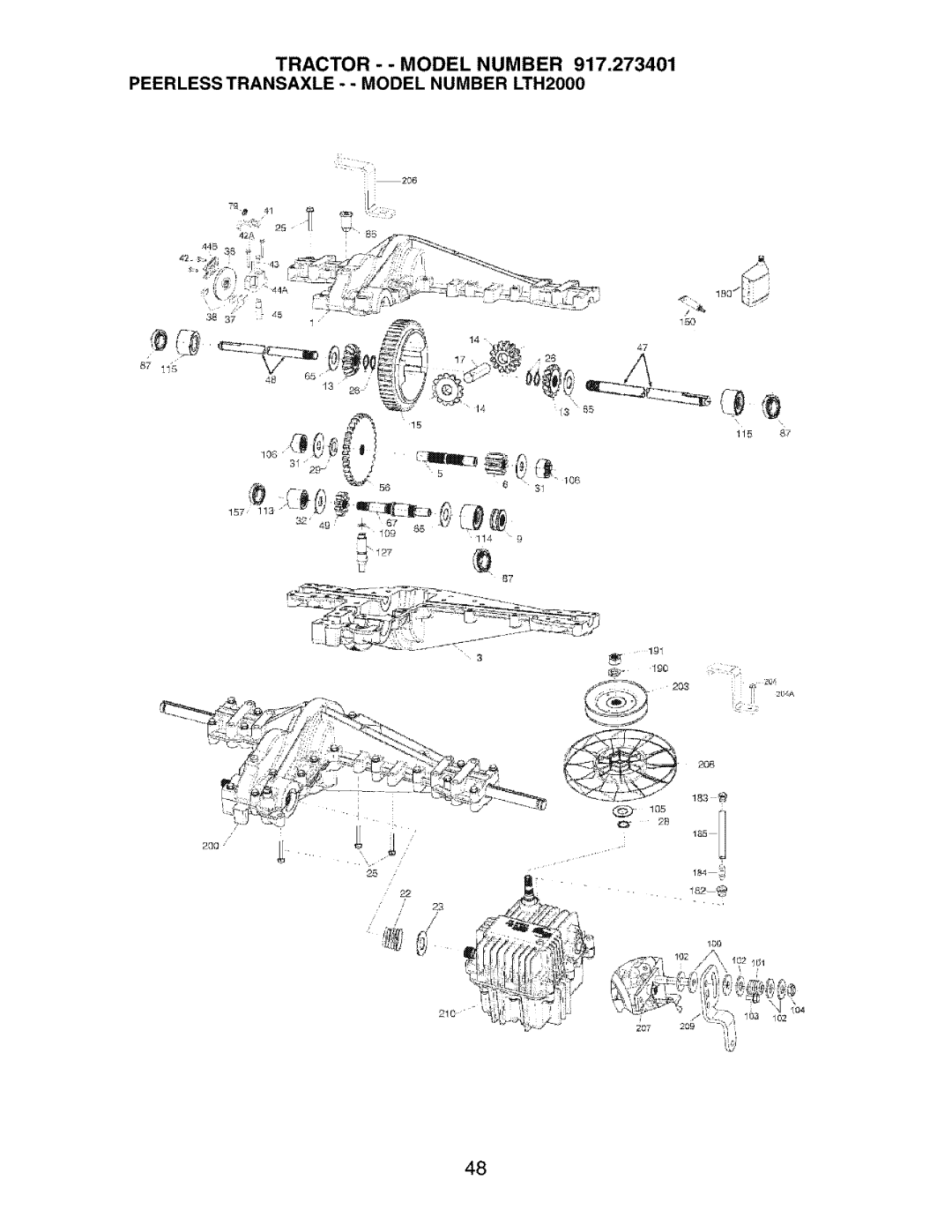 Craftsman 917.273401 owner manual 44B 150 115 32 49 106 65 Li 114,i 127 208 183 T85 182 