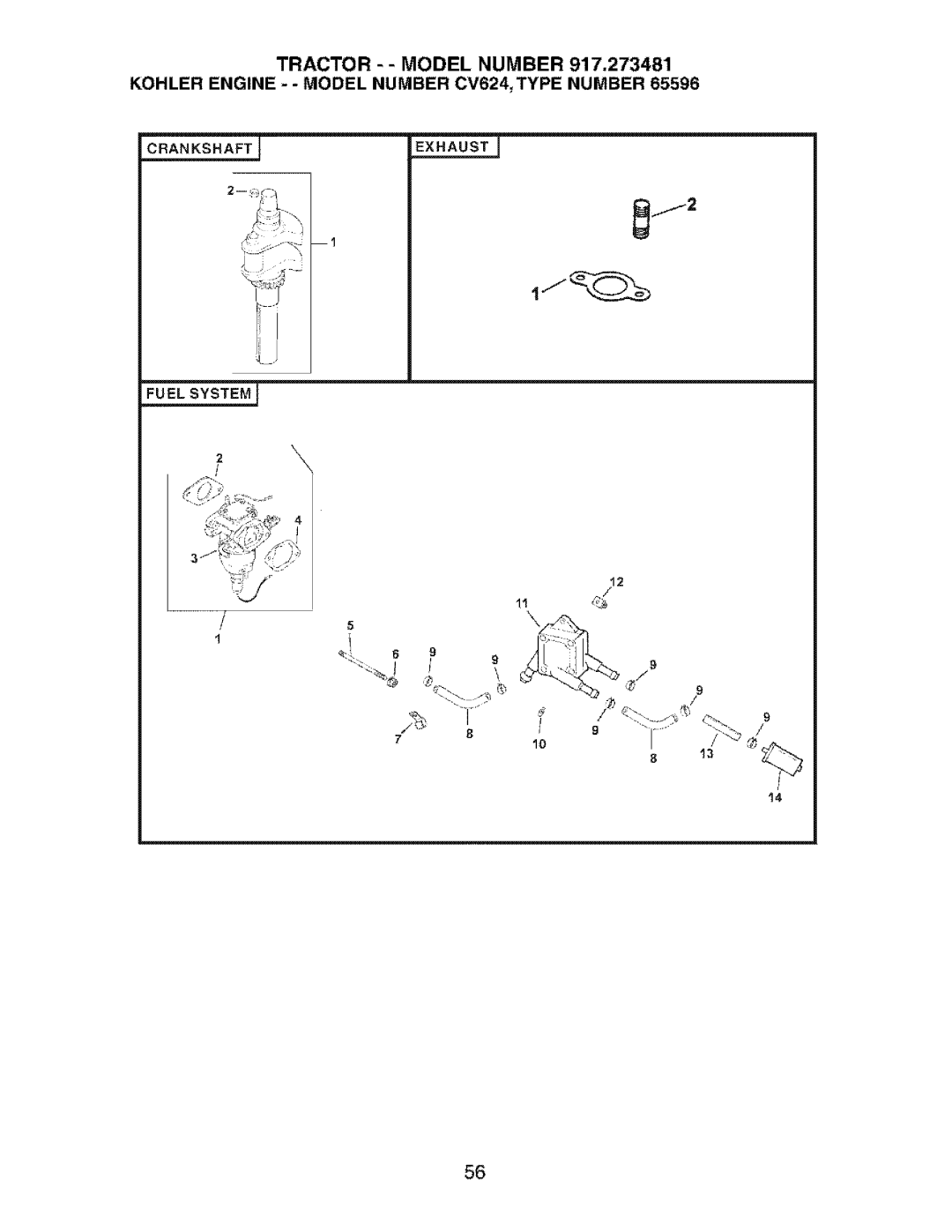 Craftsman 917.273481 manual Cranks,Aftiexhaust 