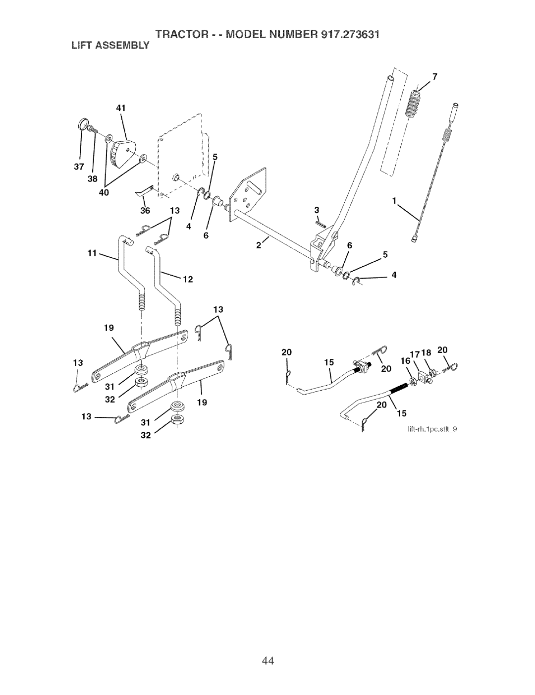 Craftsman 917.273631 manual UFT Assembly 