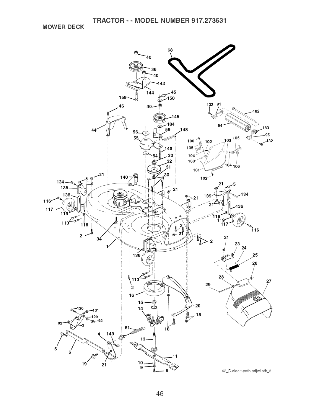 Craftsman 917.273631 manual Mower Deck 