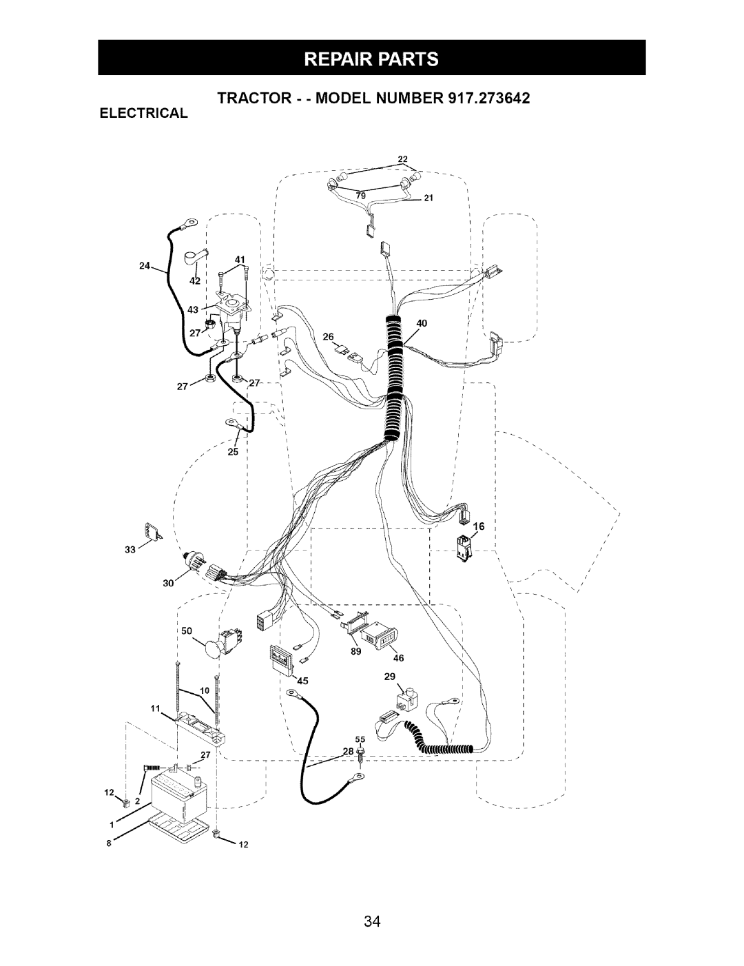 Craftsman 917.273642 manual Electrical 