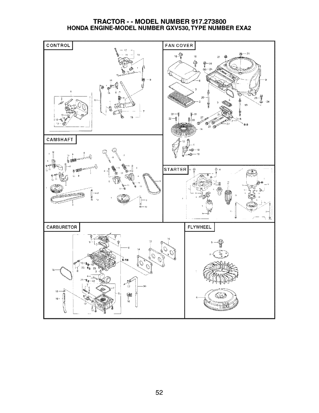 Craftsman 917.2738 owner manual Flywheel f 