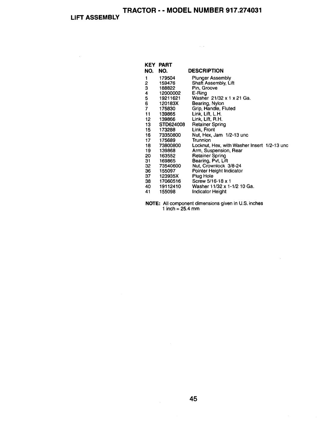 Craftsman 917.274031 owner manual Plunger Assembly 