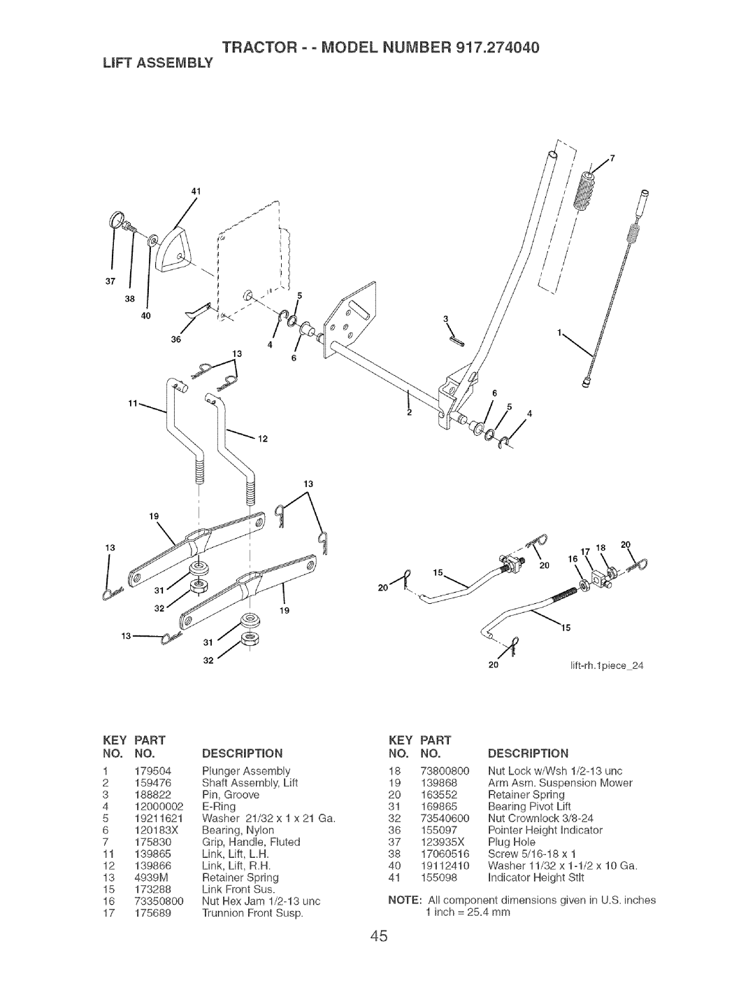 Craftsman 917.27404 owner manual Tractor ooMODEL Number LmFTASSEfvIBLY 