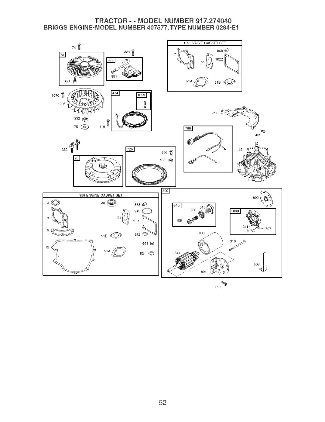 Craftsman 917.27404 owner manual 74I, 20 @ 