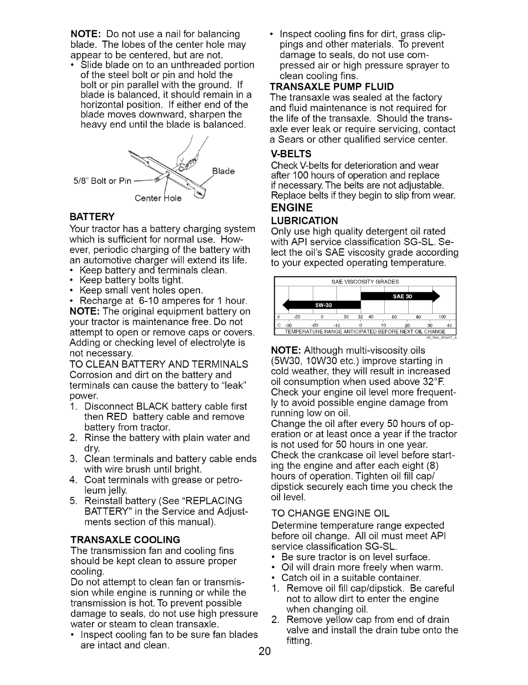 Craftsman 917.274762 owner manual Battery 