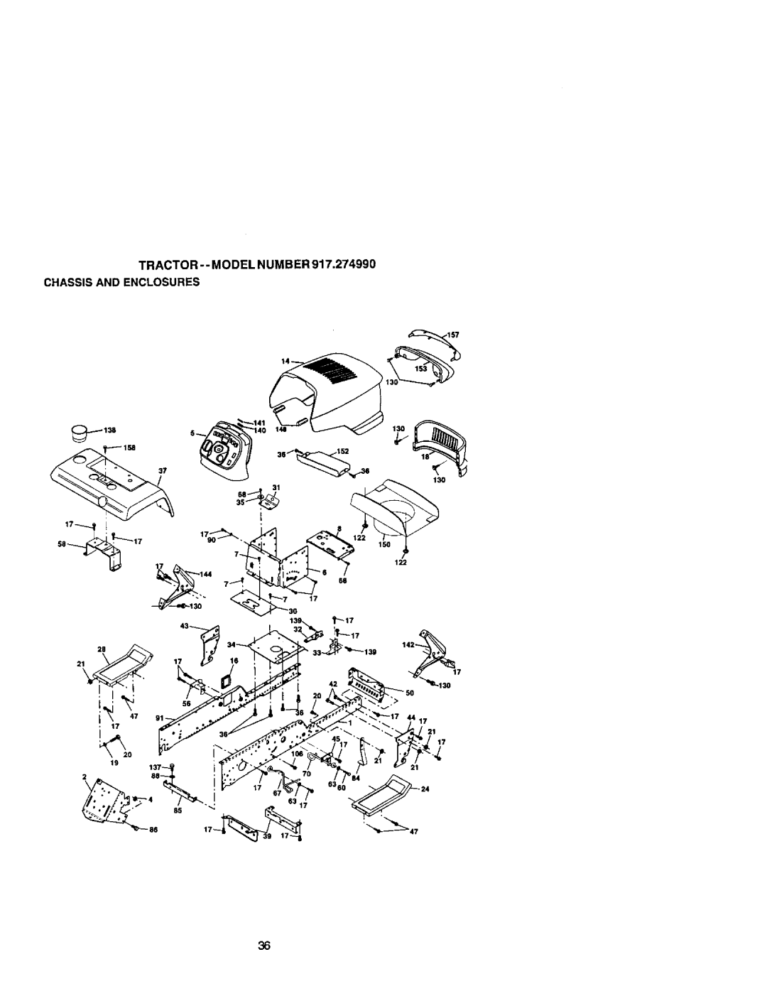 Craftsman manual TRACTOR--MODELNUMBER917.274990, Chassisandenclosures 