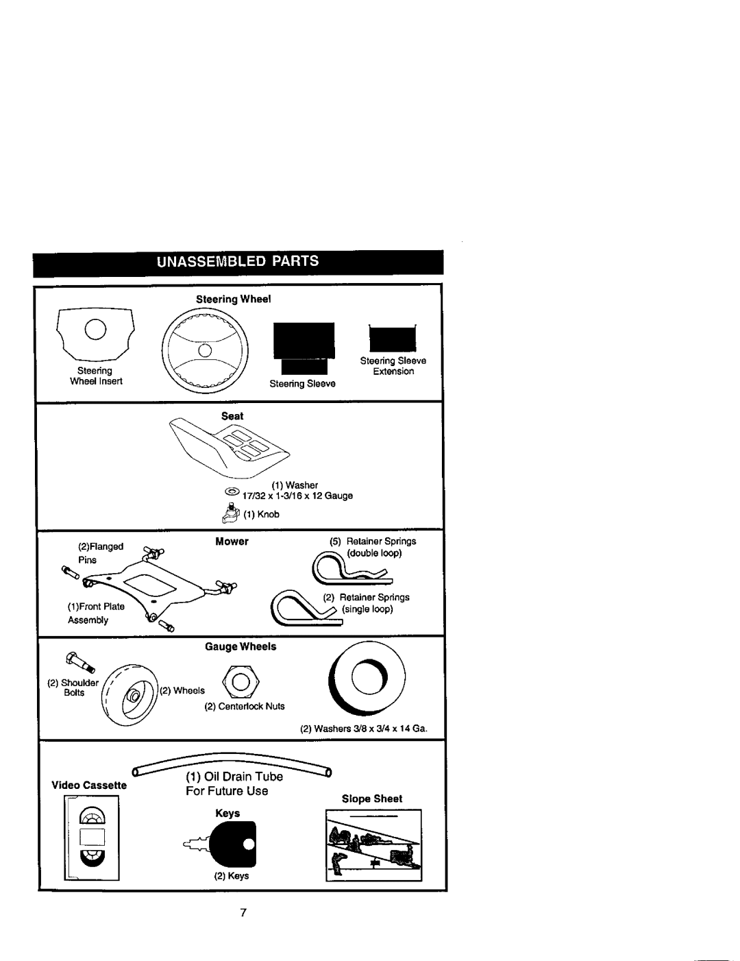 Craftsman 917.27499 manual Video Cassette, For Future Use, Knob 