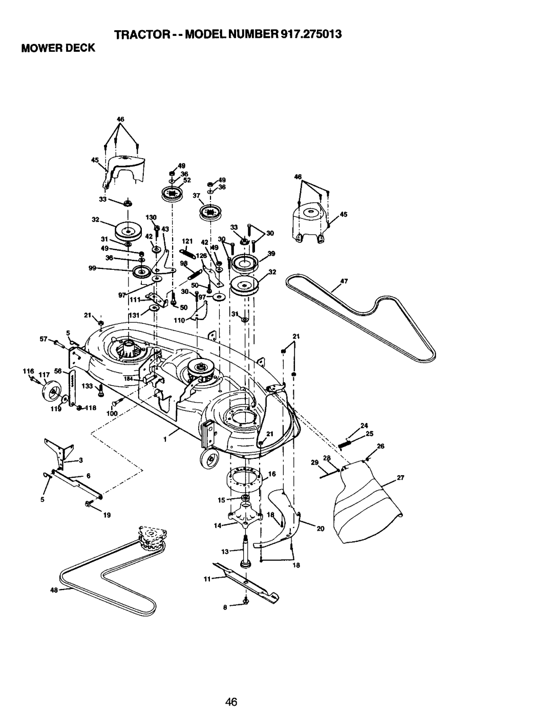 Craftsman 917.275013 owner manual Mower Deck 