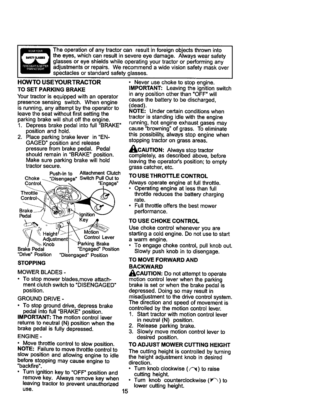 Craftsman 917.275021 manual Howto Useyourtractor 