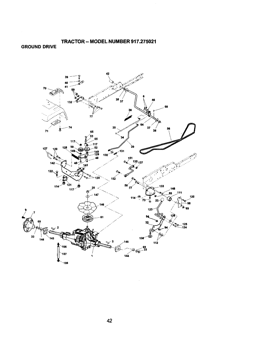 Craftsman 917.275021 manual Ground Drive 