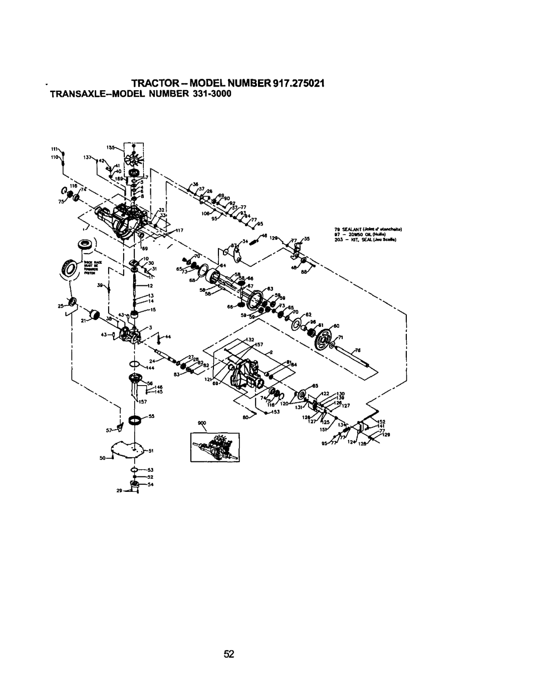 Craftsman manual TRACTOR- Model Number 917.275021 TRANSAXLE-MODEL Number 