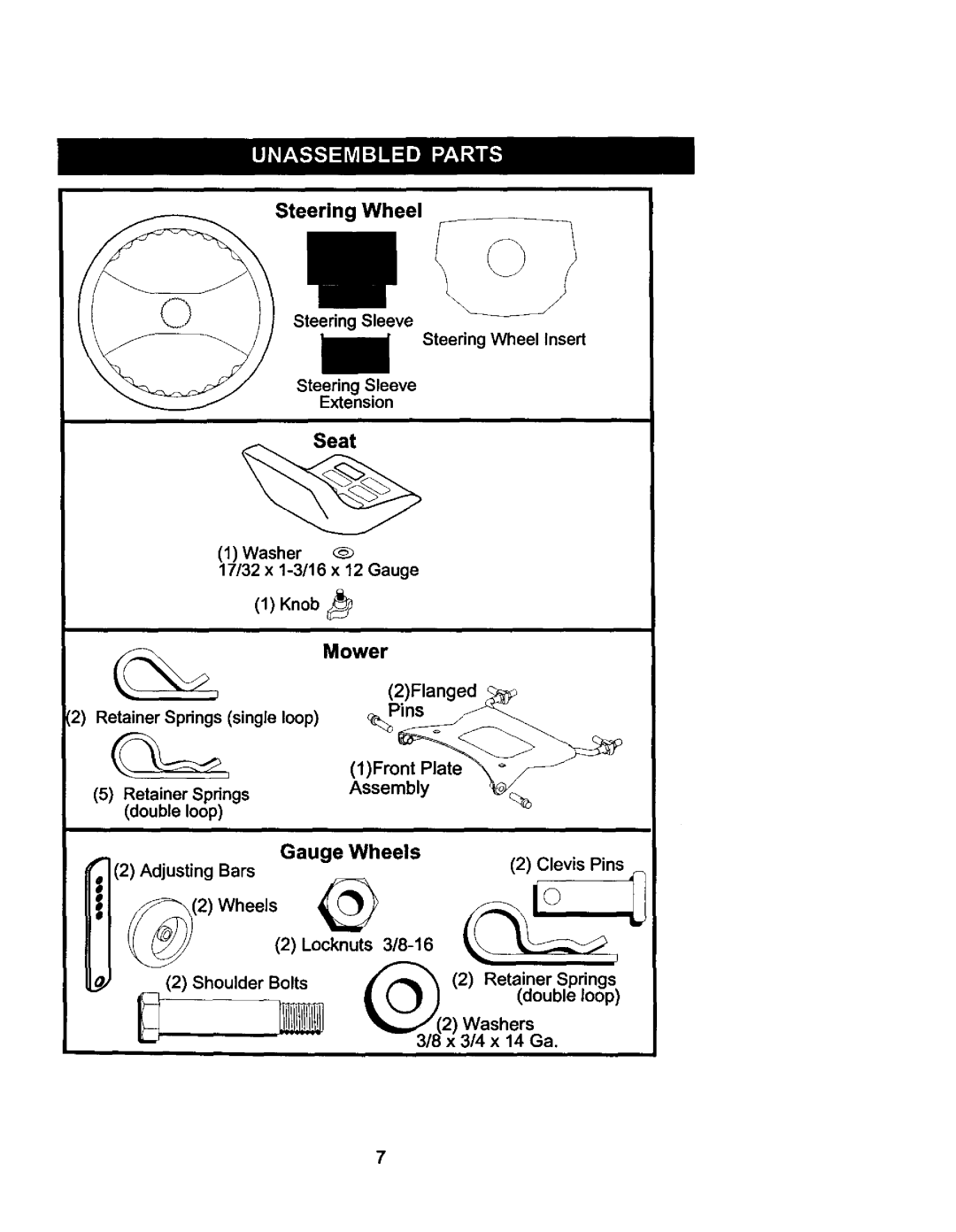 Craftsman 917.275021 manual Steering Wheel 